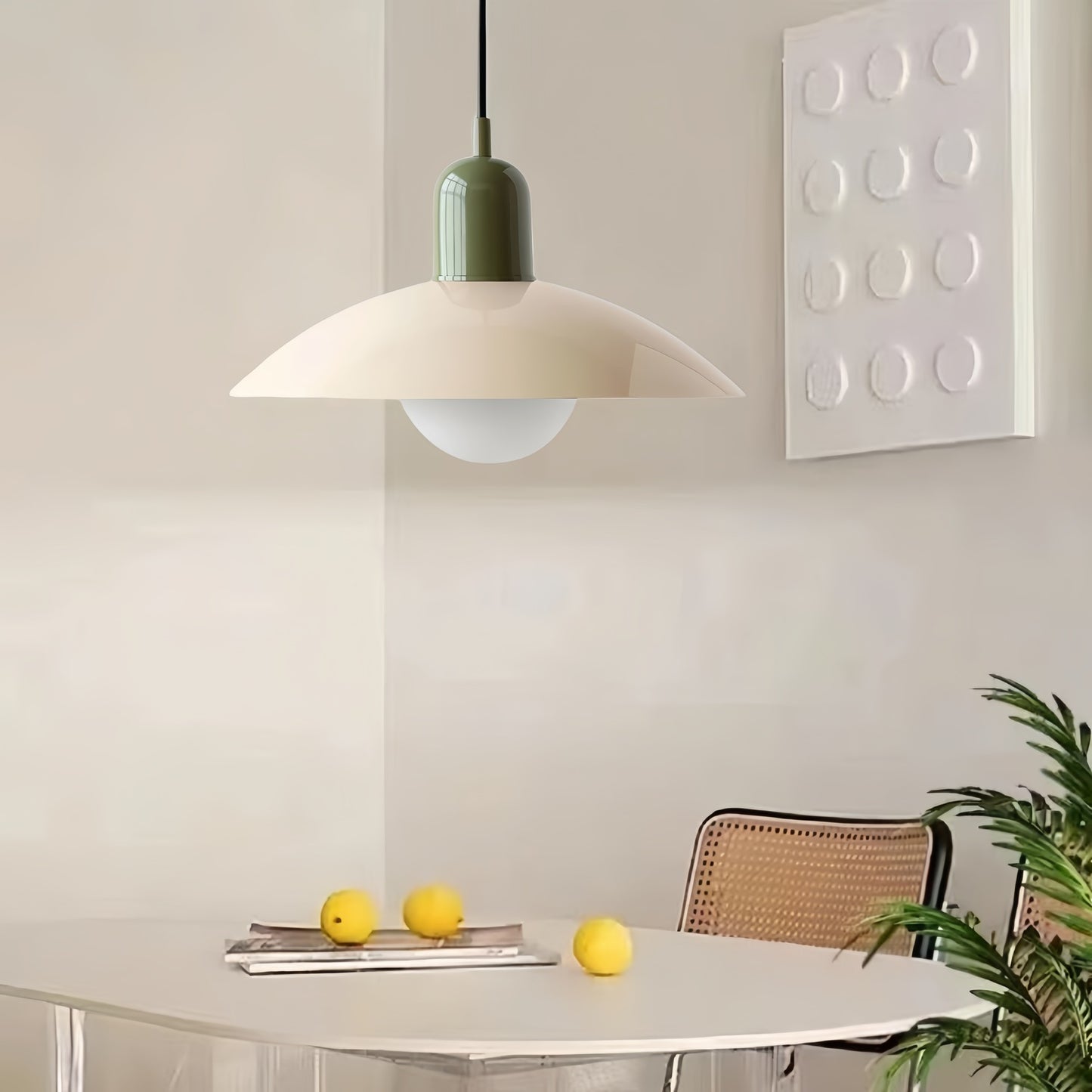 Mid Century Saucer Colorful Pendant Light