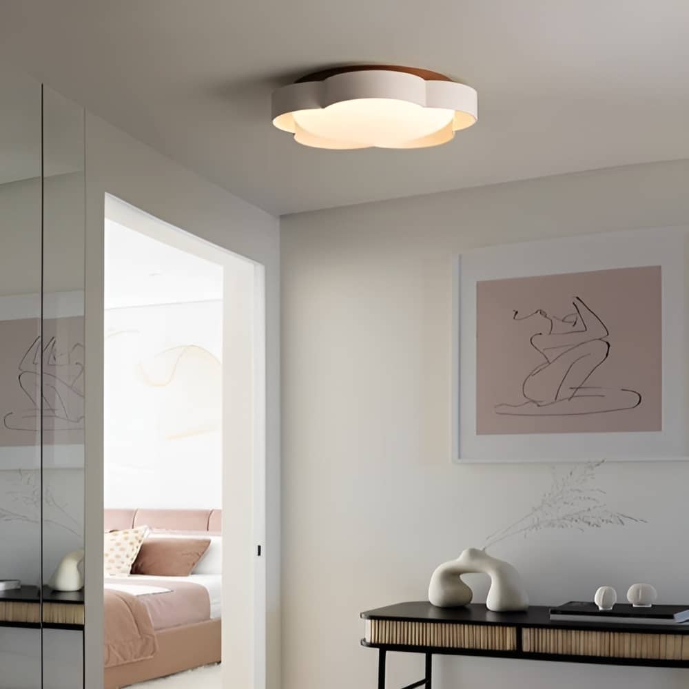 Minimalistische LED Flur Deckenlampe mit Kirschblüte