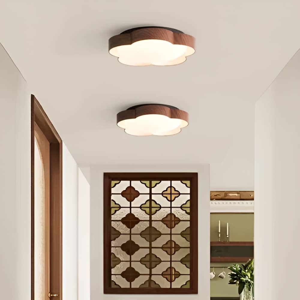 Minimalistische LED Flur Deckenlampe mit Kirschblüte