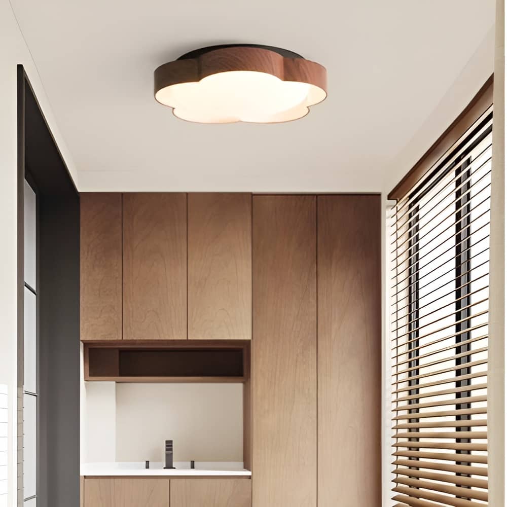 Minimalistische LED Flur Deckenlampe mit Kirschblüte