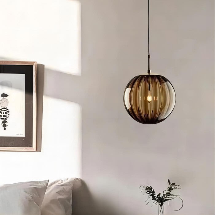 Minimalist Water Pattern Glass Ball Pendant Light