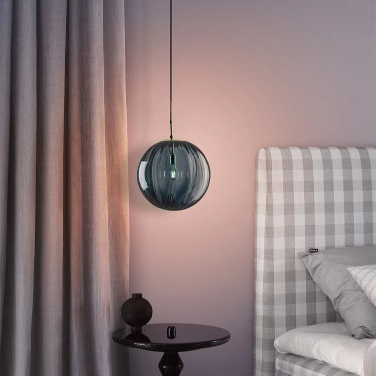Minimalist Water Pattern Glass Ball Pendant Light