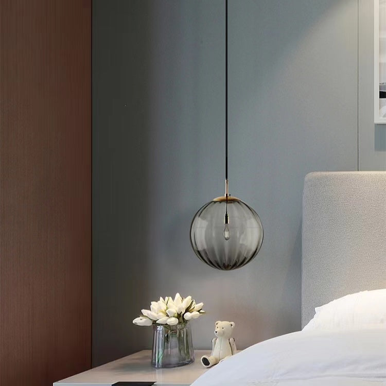 Minimalist Water Pattern Glass Ball Pendant Light