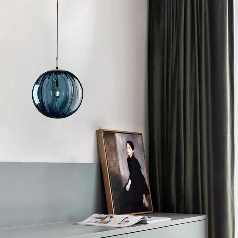 Minimalist Water Pattern Glass Ball Pendant Light