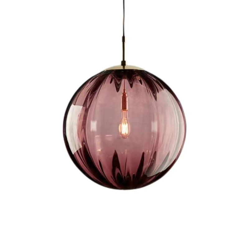 Minimalist Water Pattern Glass Ball Pendant Light