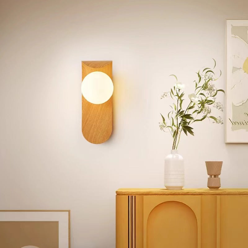 Minimalist Arc Plate Globe Wall Lamp