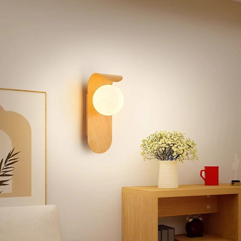 Minimalist Arc Plate Globe Wall Lamp