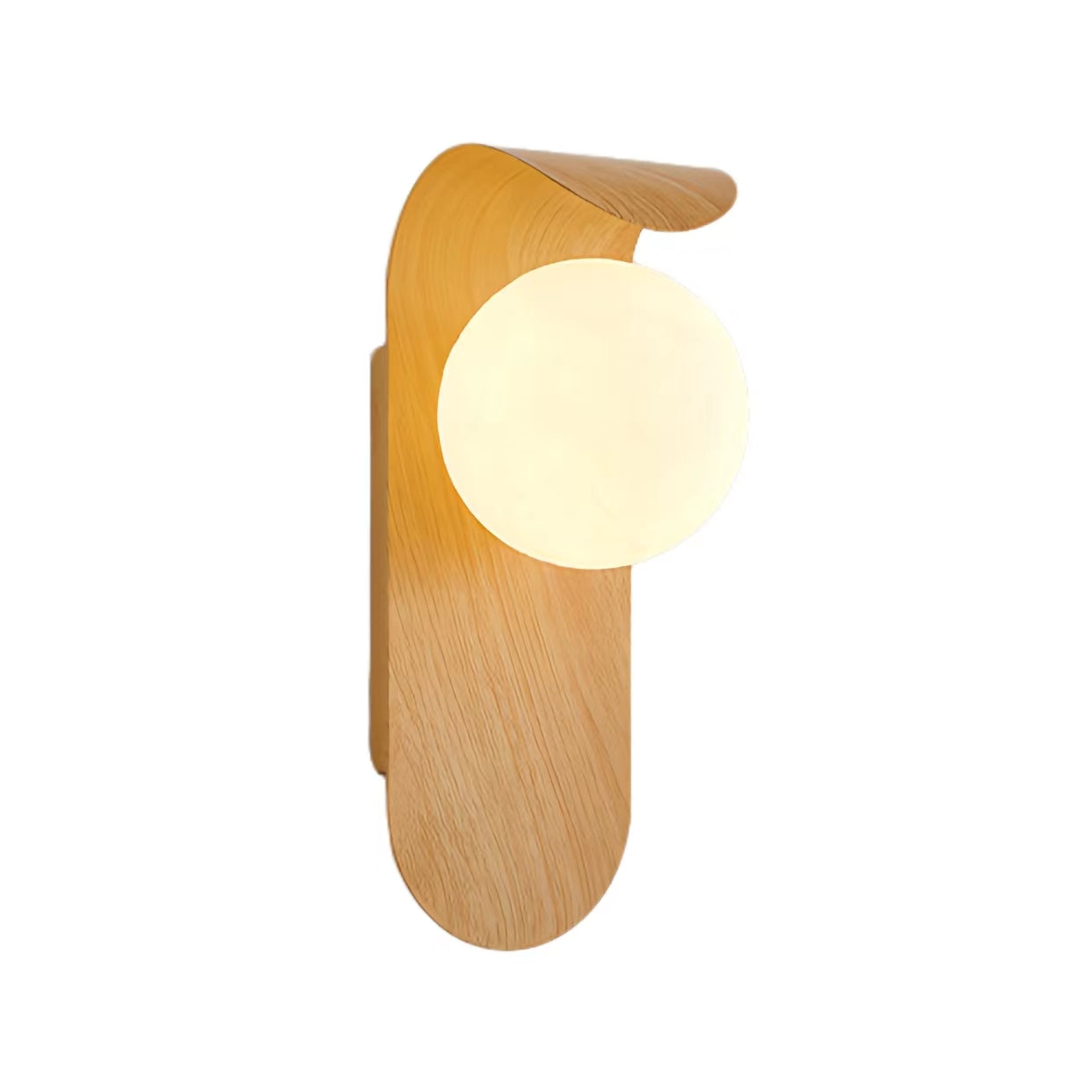 Minimalist Arc Plate Globe Wall Lamp