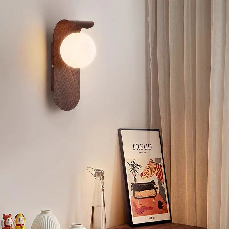 Minimalist Arc Plate Globe Wall Lamp