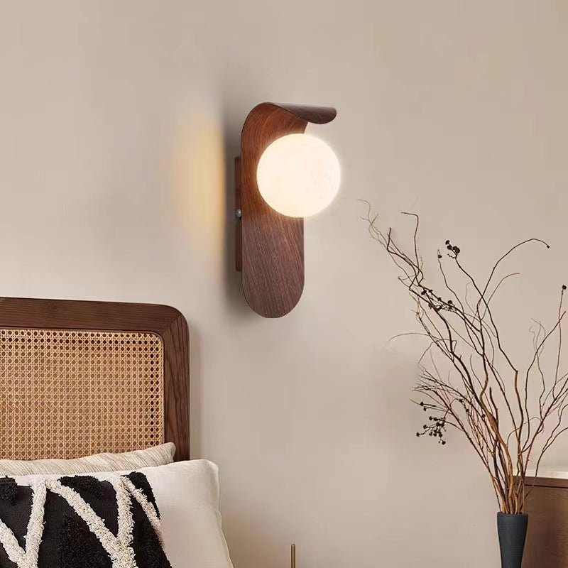 Minimalist Arc Plate Globe Wall Lamp