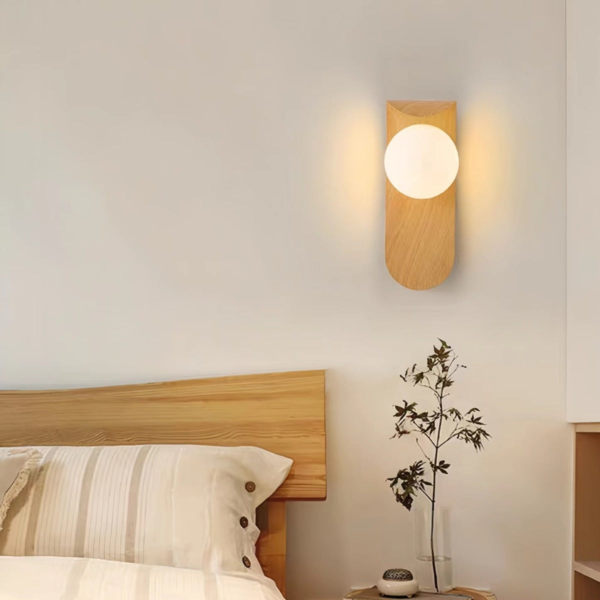 Minimalist Arc Plate Globe Wall Lamp