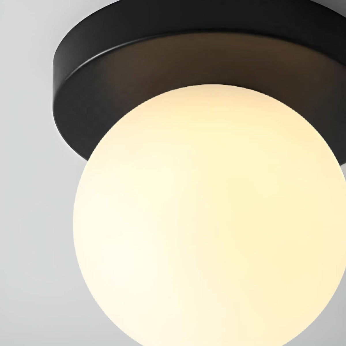 Minimalist Black Metal Globe Ceiling Light