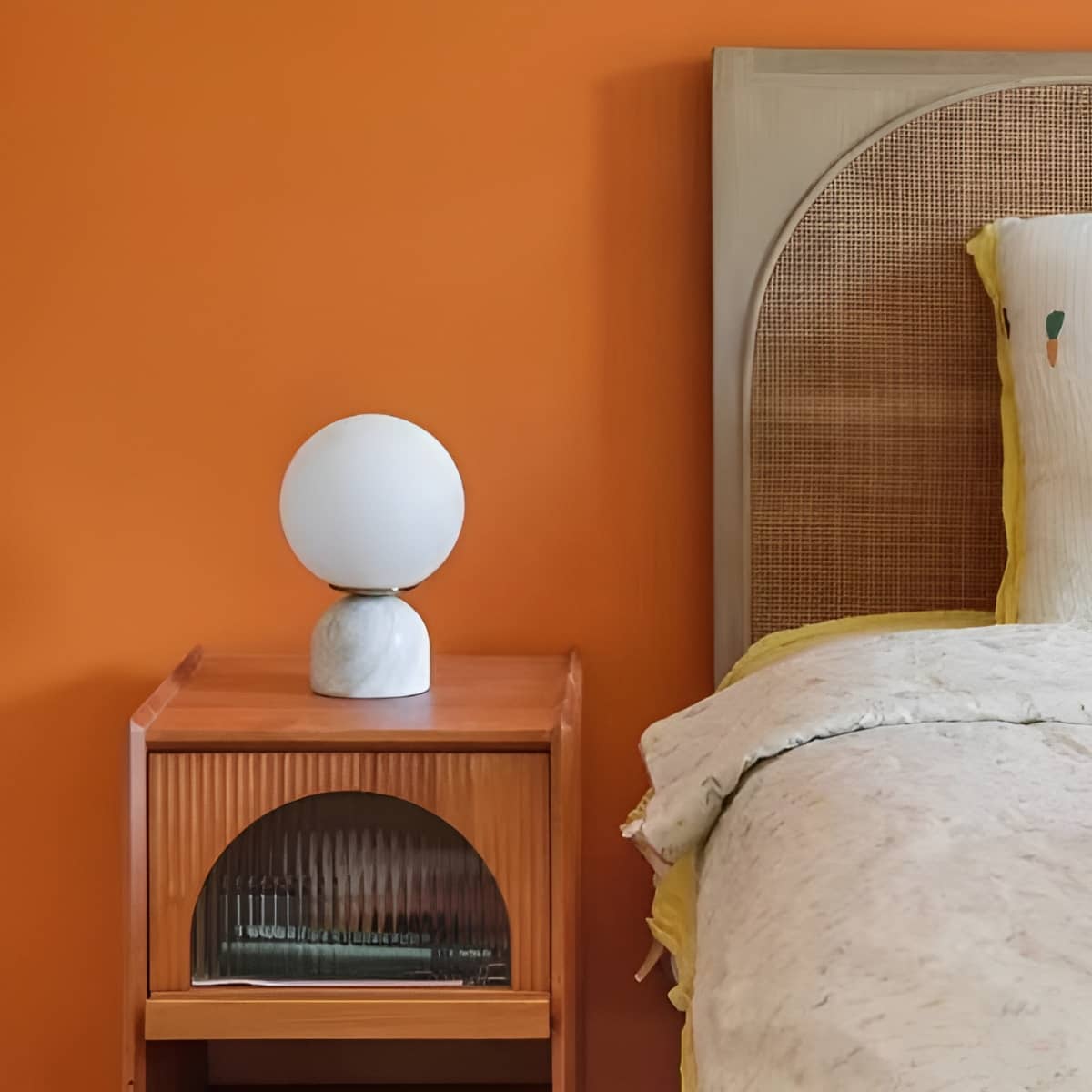 Minimalist Marble Glass Globe Table Lamp