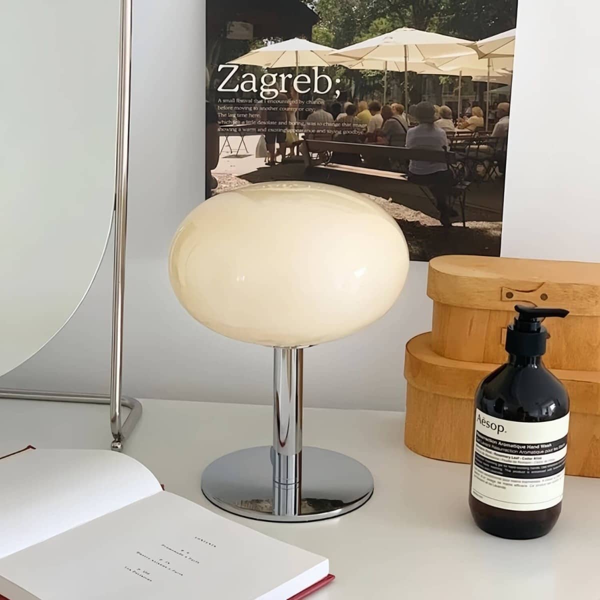 Bauhaus Lollipop Glass Globe Table Lamp