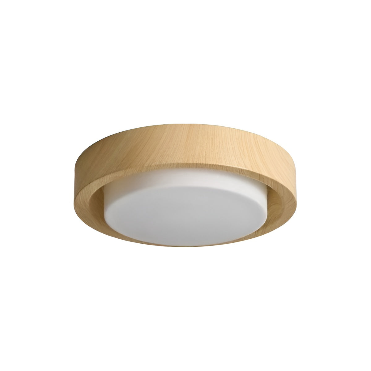 Minimalist Wood Grain LED Round Ceiling Light