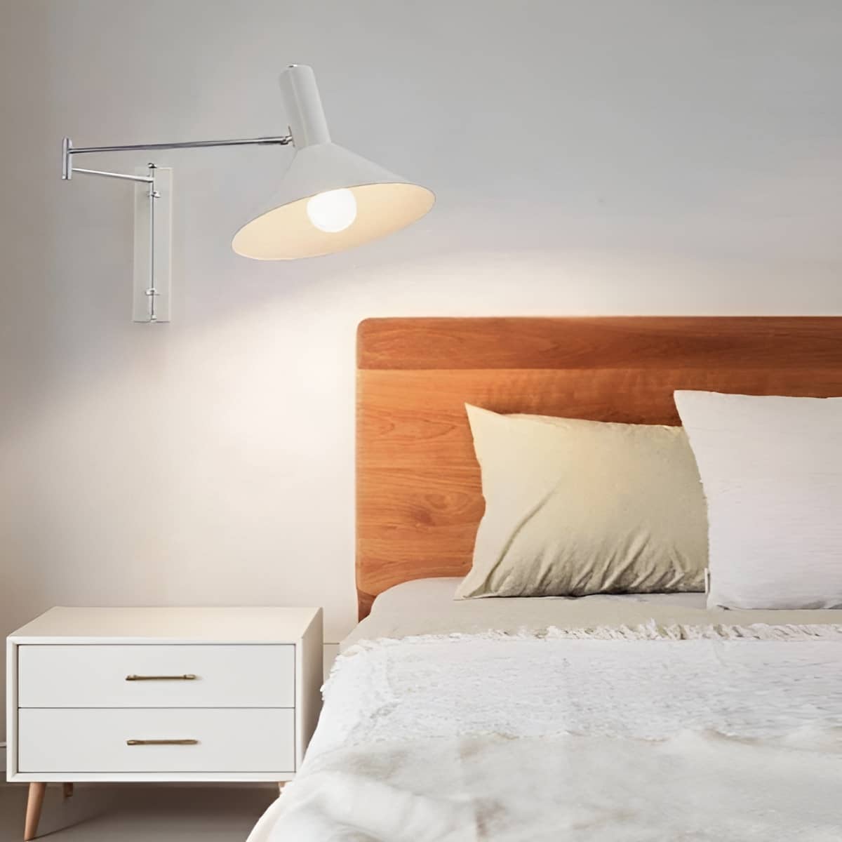 Modern Bauhaus Swing Arm Extendable Wall Light