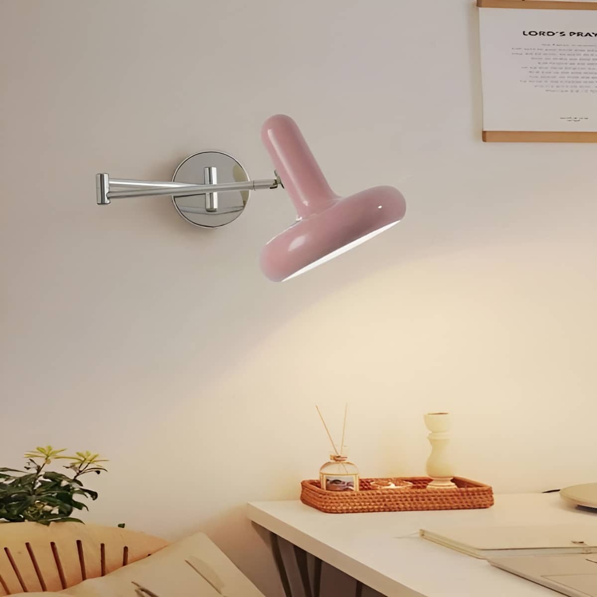 Modern Bedside Reading Wall Light with Extendable Arm