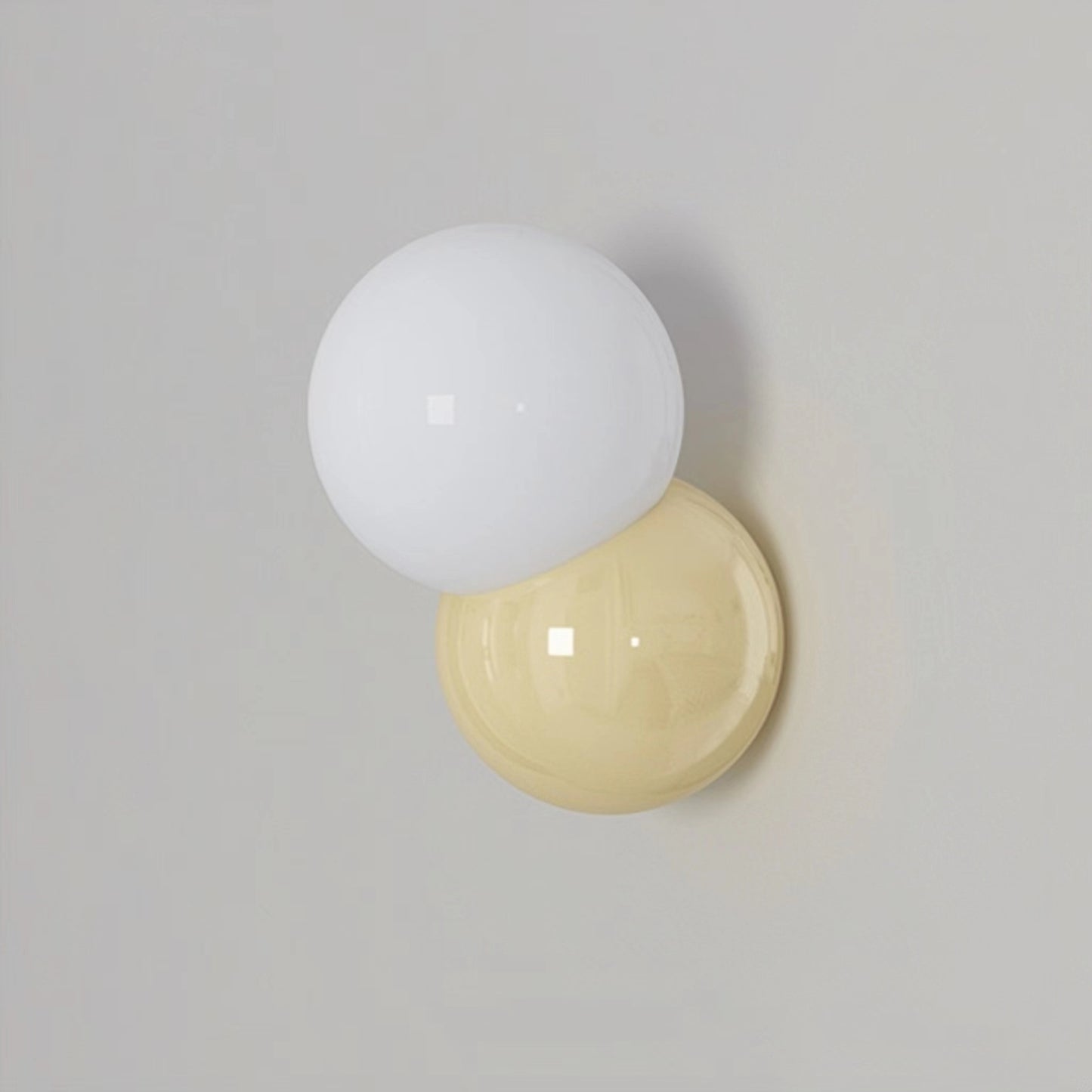 Modern Cream Orb Glass Wall Light