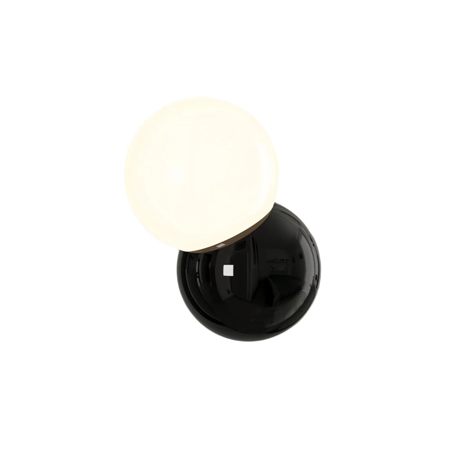 Modern Cream Orb Glass Wall Light