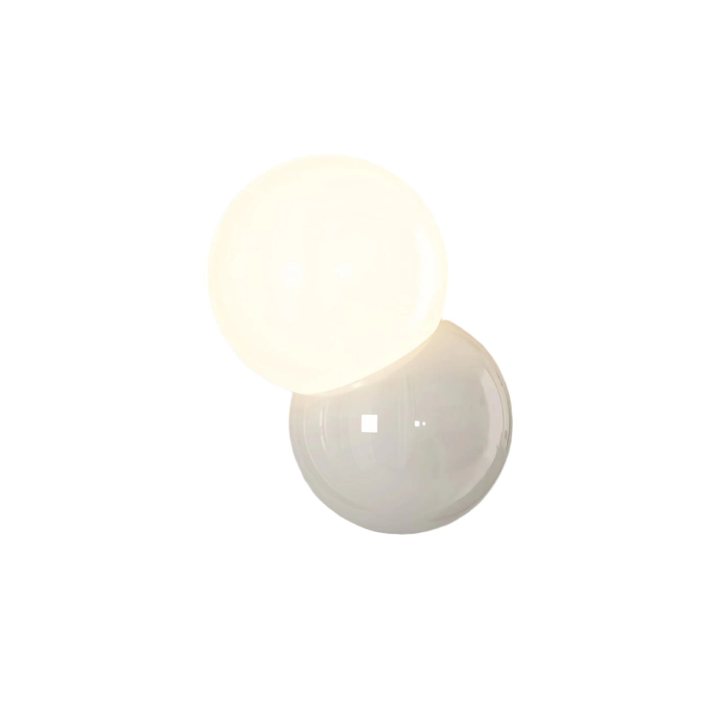 Modern Cream Orb Glass Wall Light