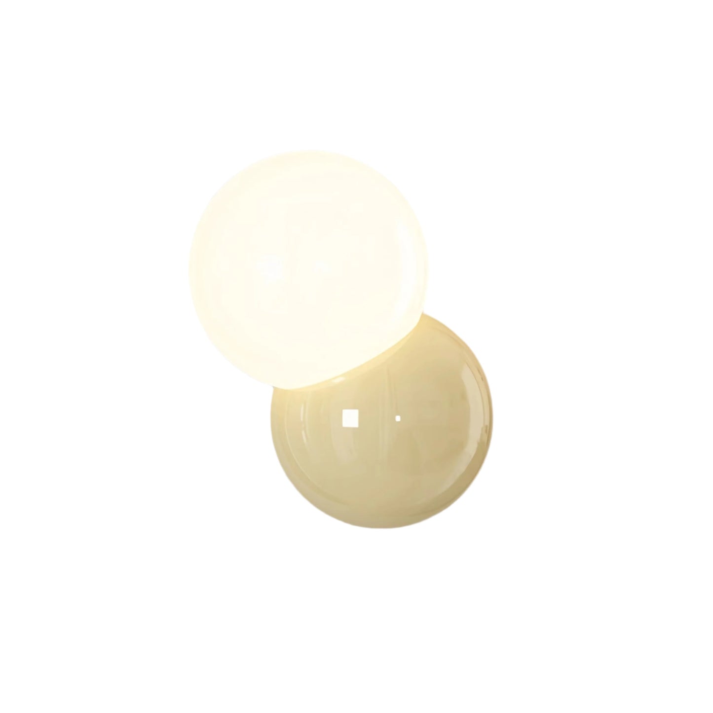 Modern Cream Orb Glass Wall Light