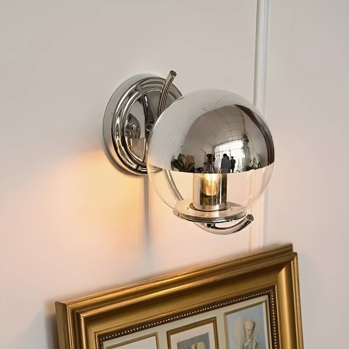 Modern Bauhaus Chrome Glass Wall Light