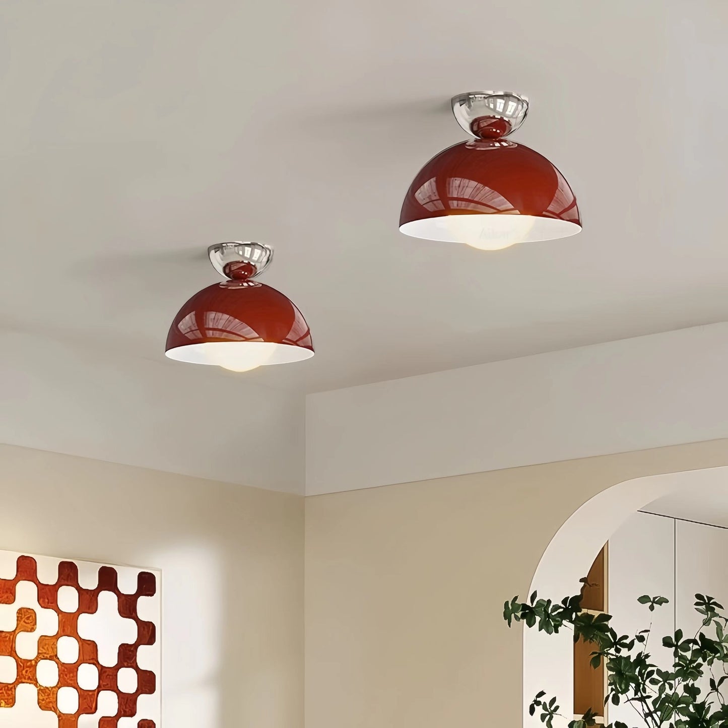 Modern Bauhaus Dome Metal Ceiling Light