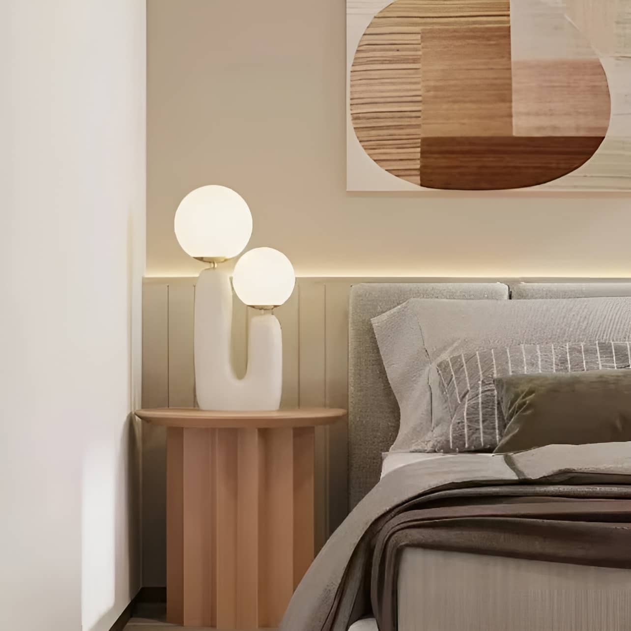Modern Oo Rough Resin Table Lamp