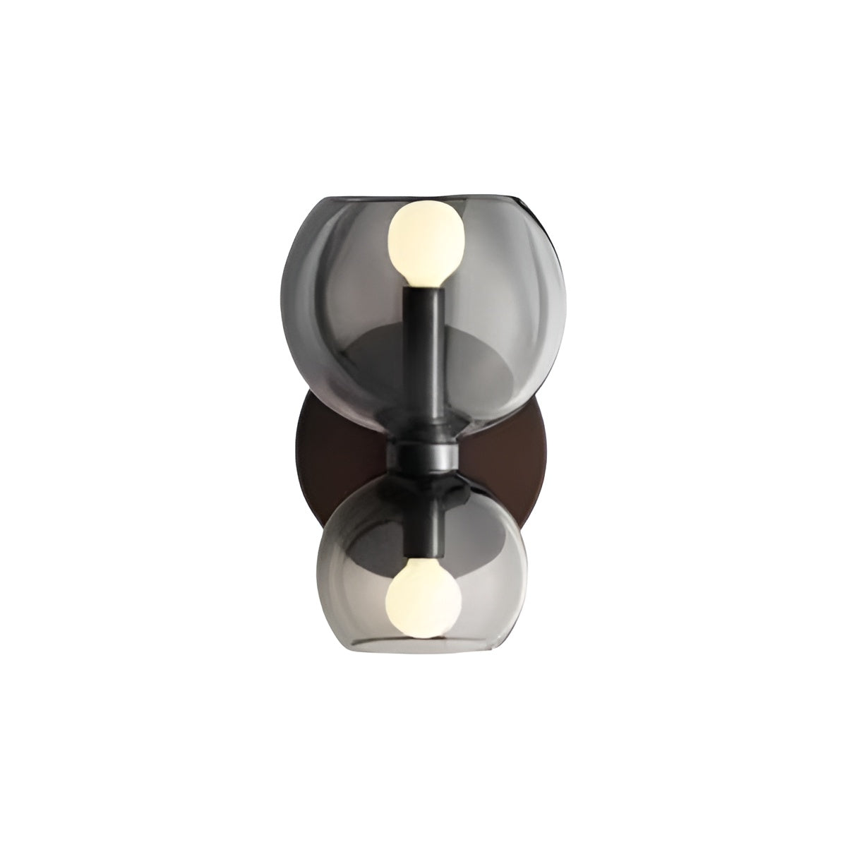 Modern Orb Glass 2-Light Wall Light for Living Room