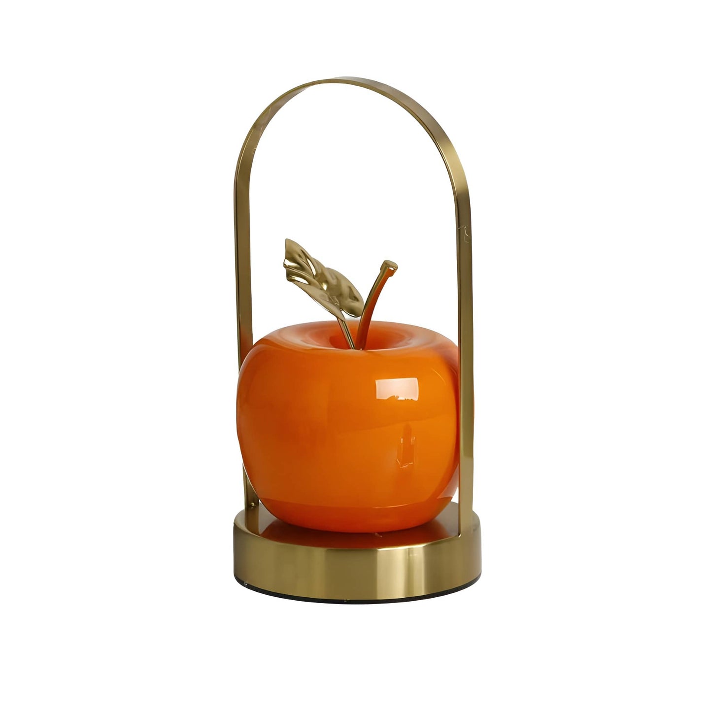 Modern Portable Glass Apple Orange Table Lamp