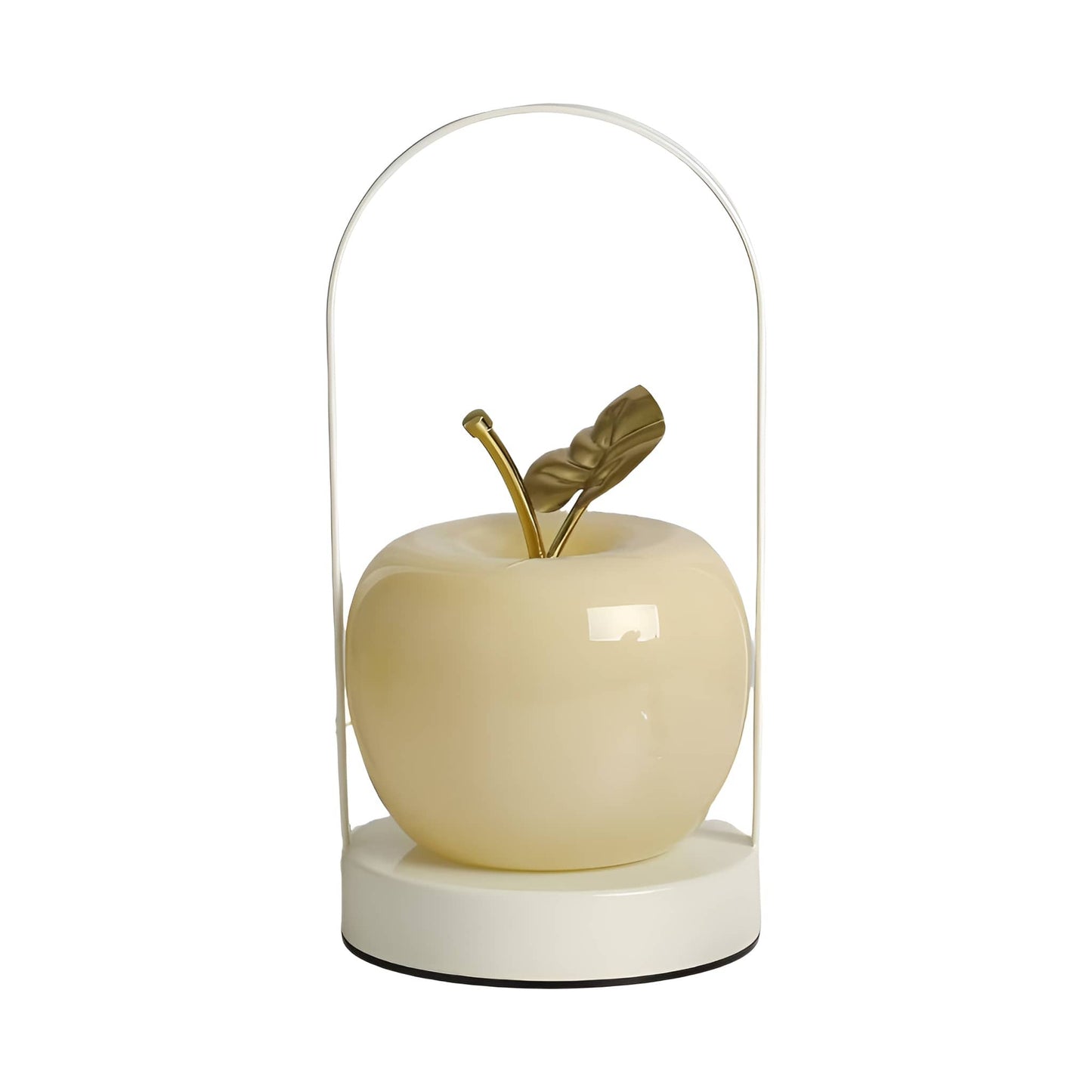 Modern Portable Glass Apple White Table Lamp