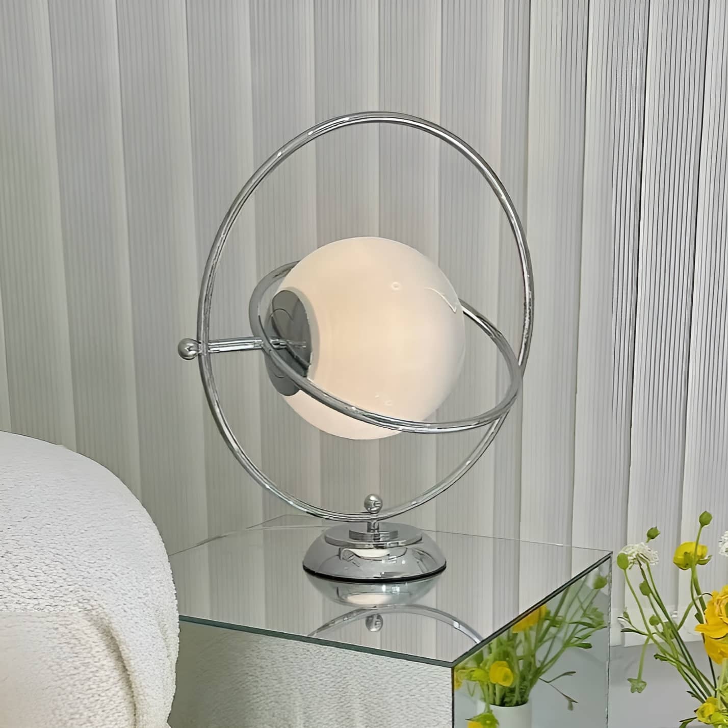 Modern Rotating Glass Globe Table Lamp
