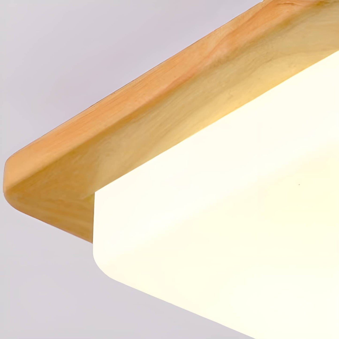Modern Simple Square Wooden Ceiling Light