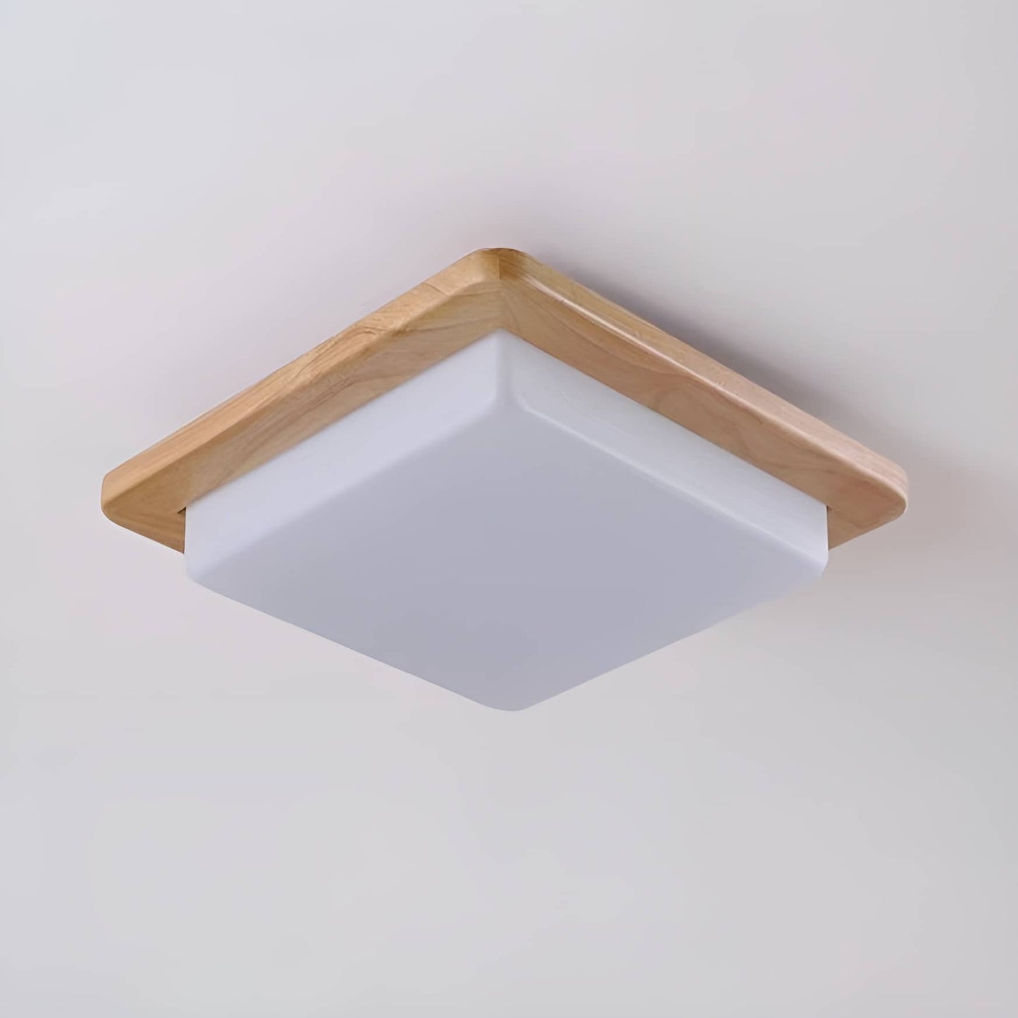 Modern Simple Square Wooden Ceiling Light