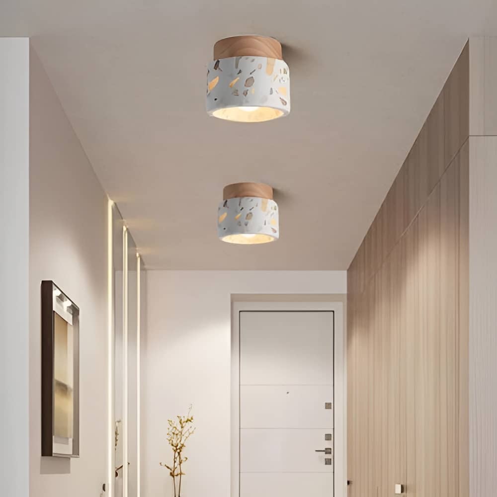 Natürliche Vintage Schlichte Runde Deckenlampe