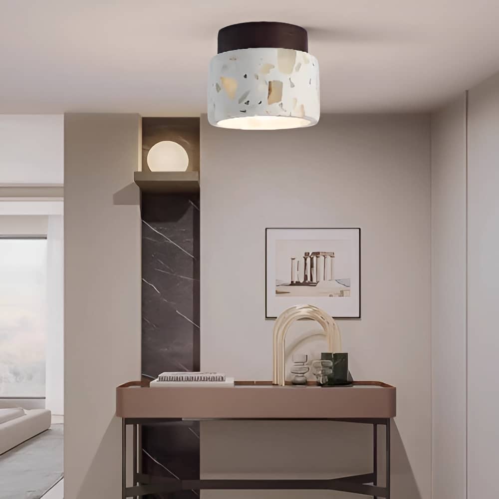 Natürliche Vintage Schlichte Runde Deckenlampe