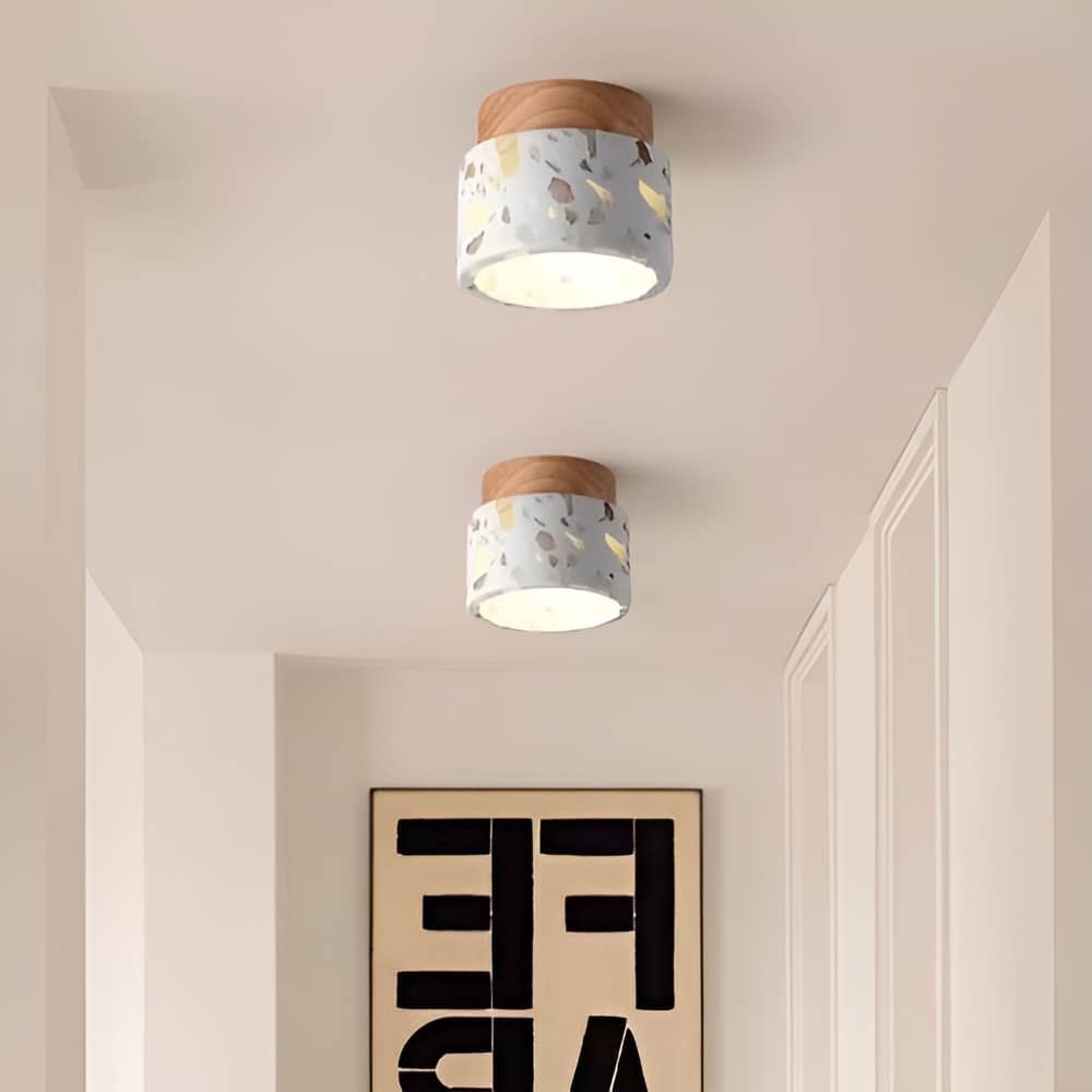 Natürliche Vintage Schlichte Runde Deckenlampe