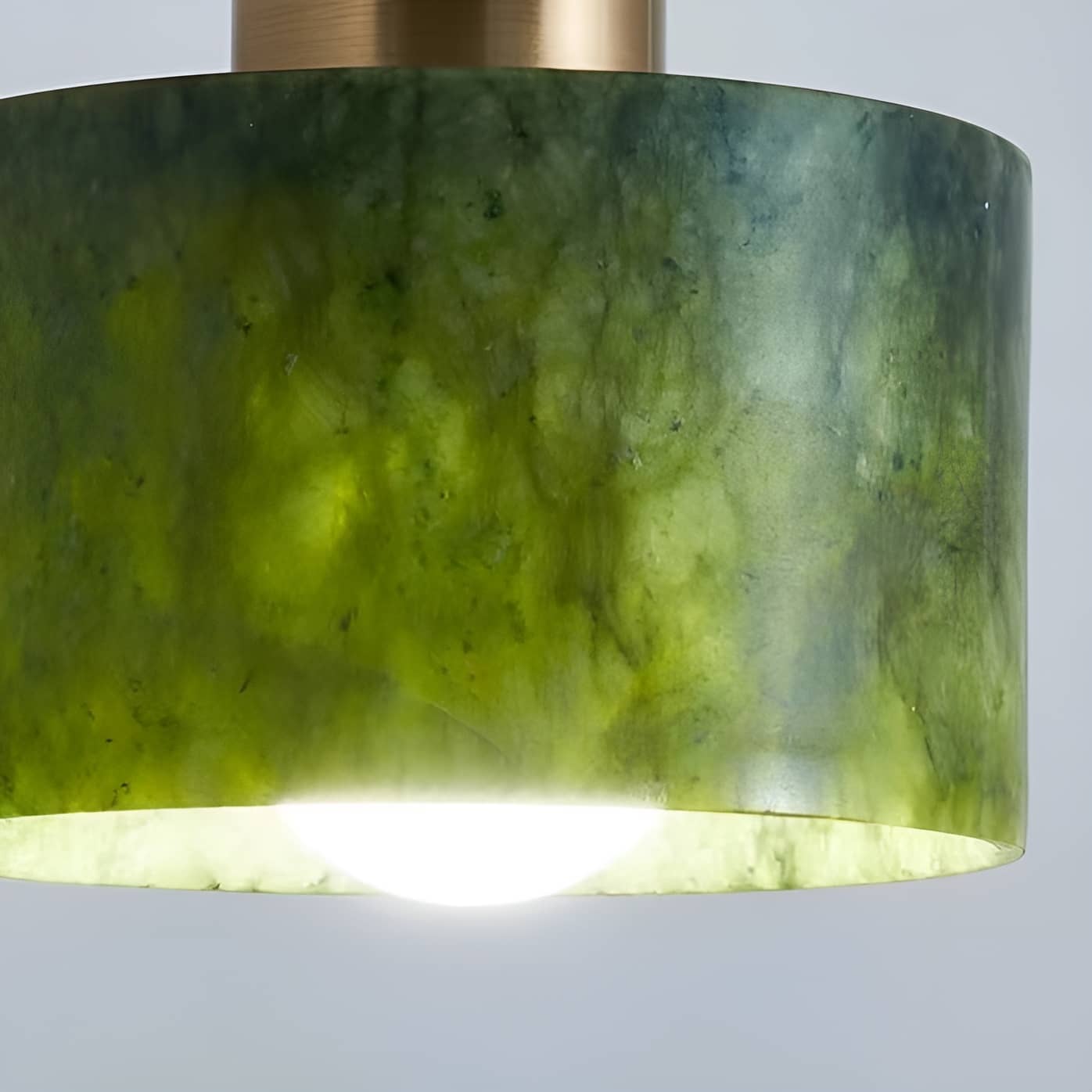 Natural Jade Vintage Dark Green Ceiling Light