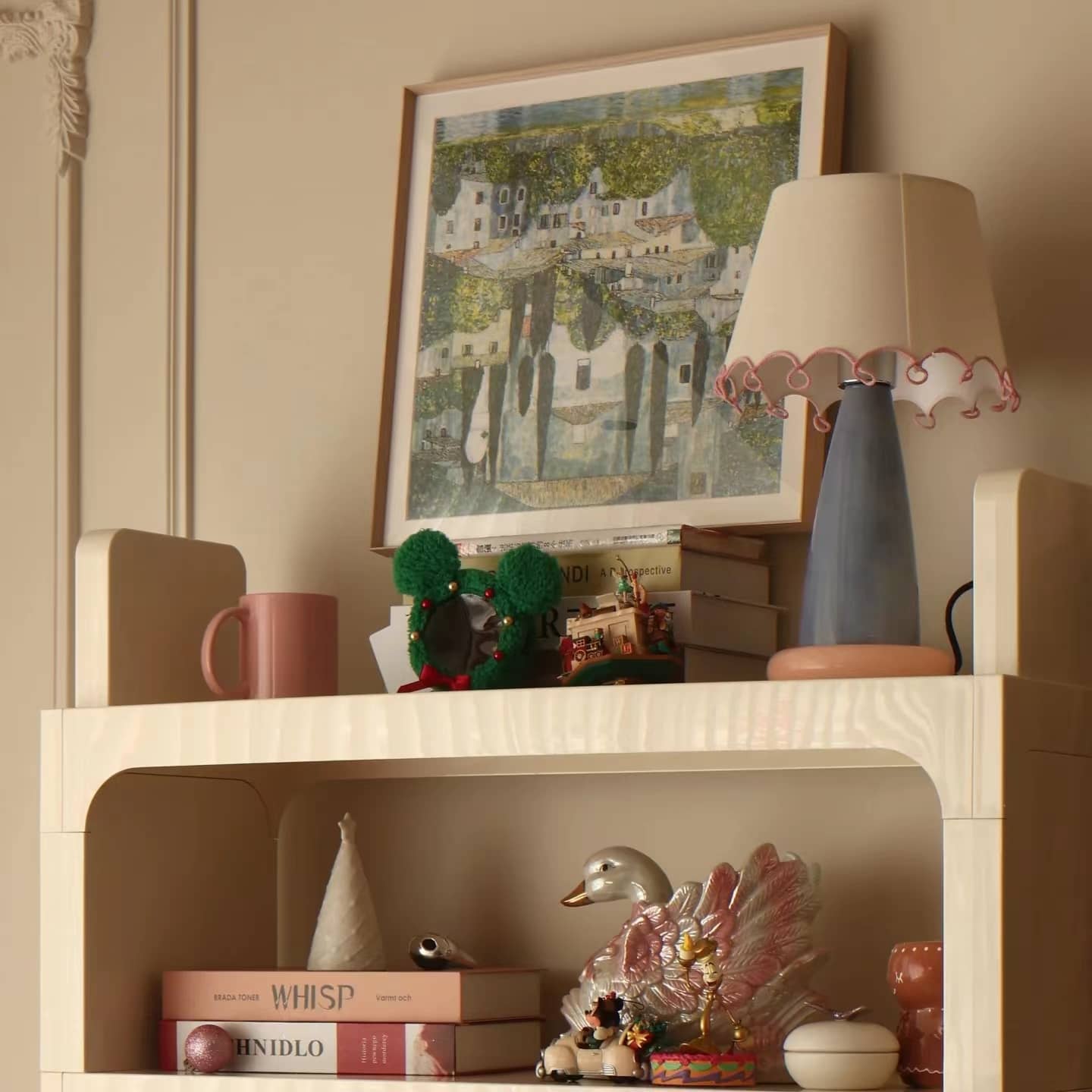 Nordic Dreamy Cream Cloth Table Lamp
