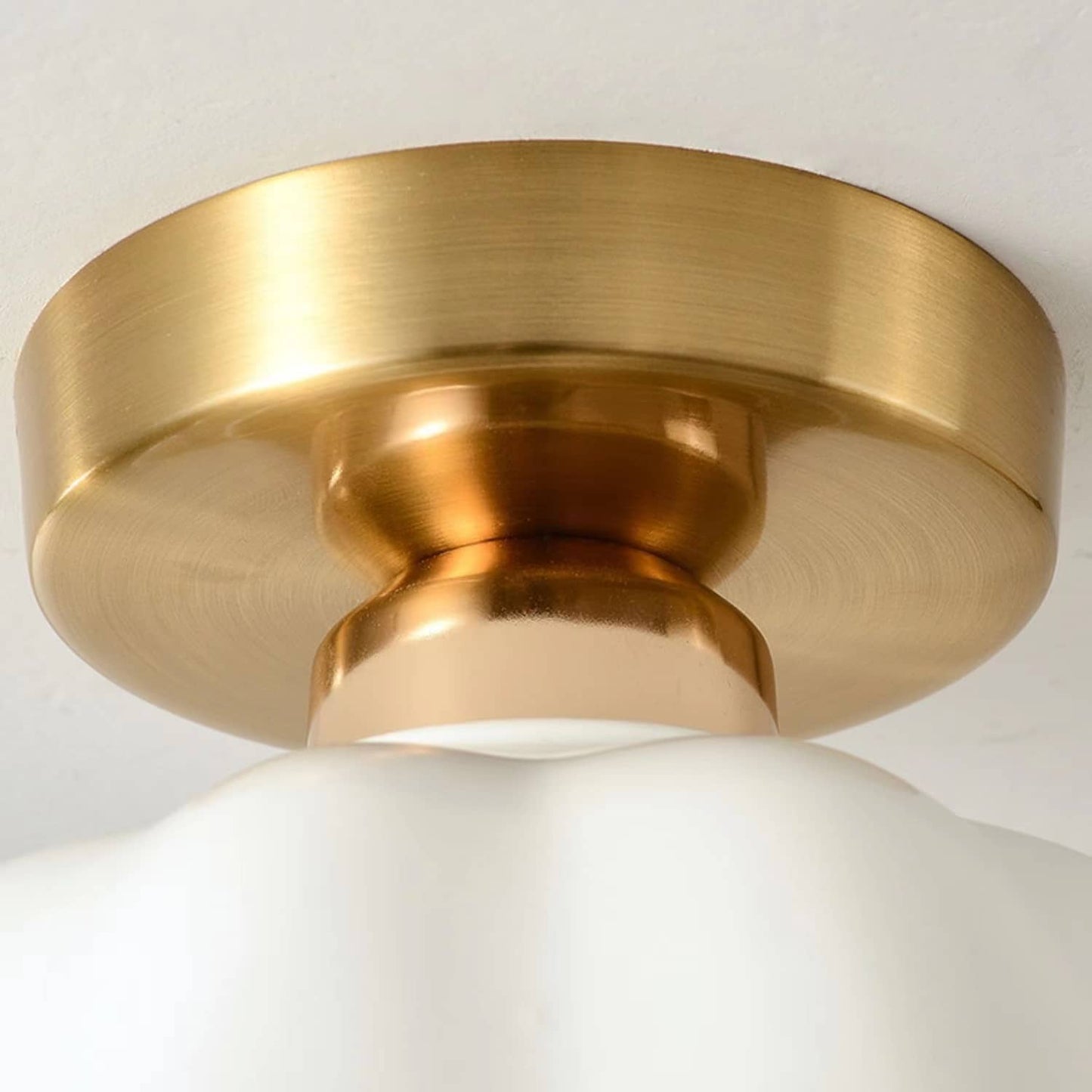 Nordic Ruffle White Ceramic Ceiling Light