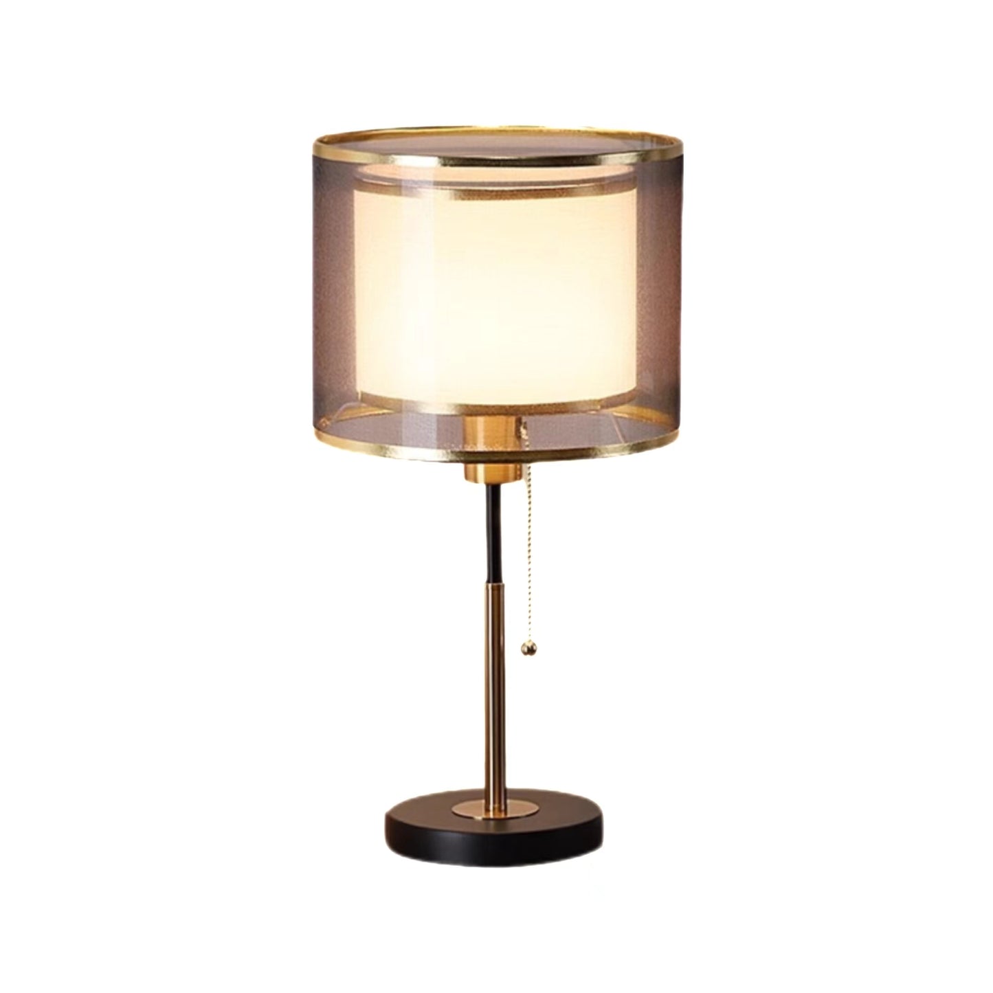 Nordic Vintage Double Layer Fabric Table Lamp