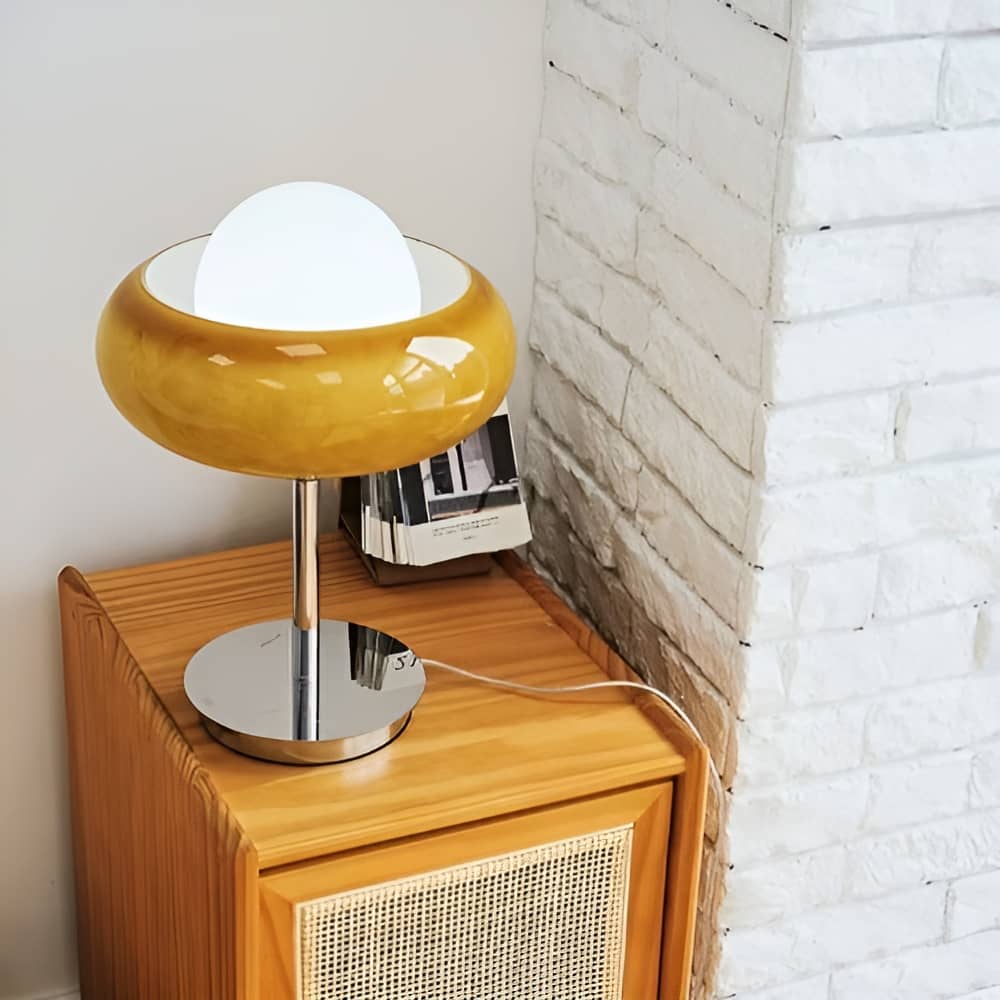 Bauhaus Vintage Egg Tart Orange Desk Lamp