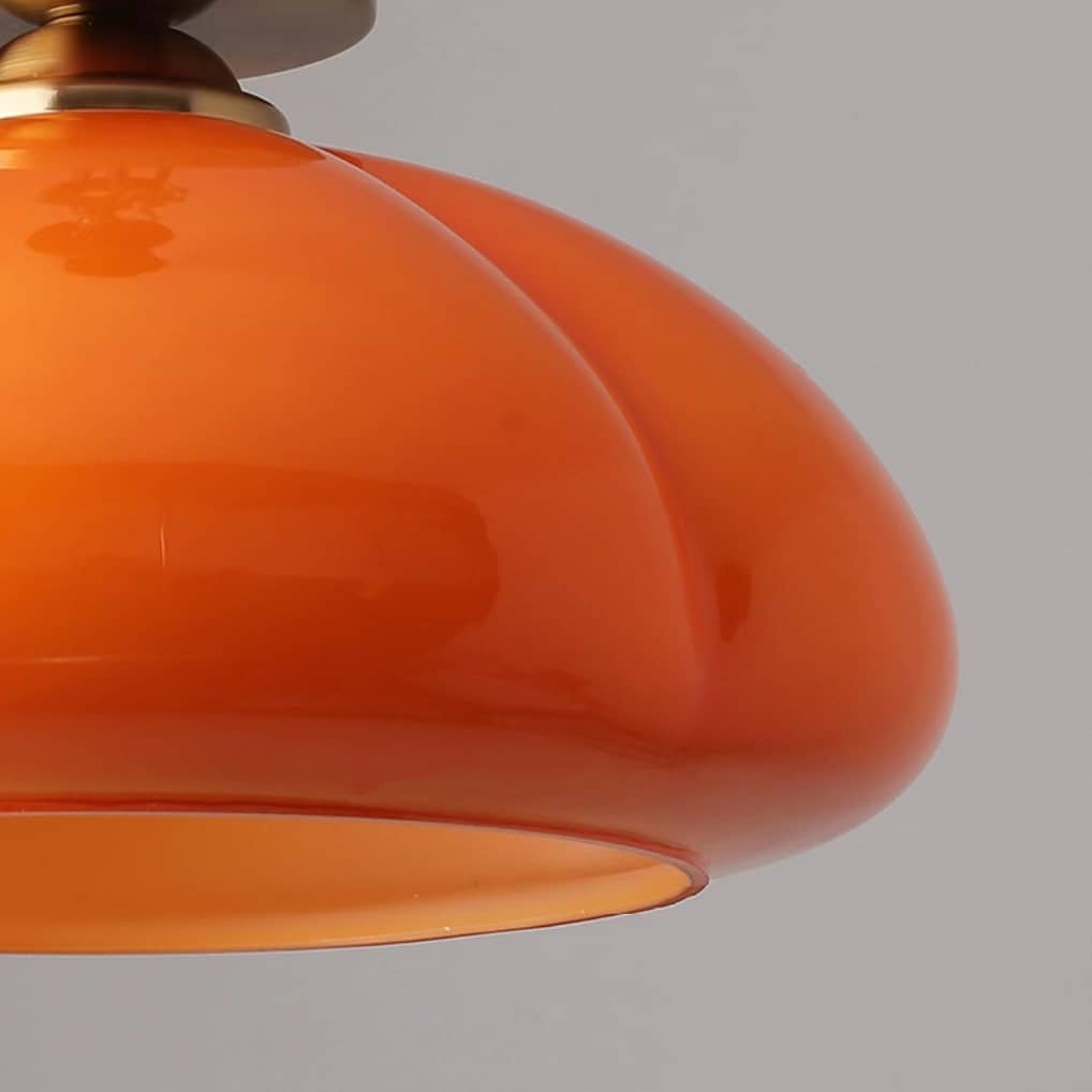 Nordic Bauhaus Pumpkin Glass Ceiling Light