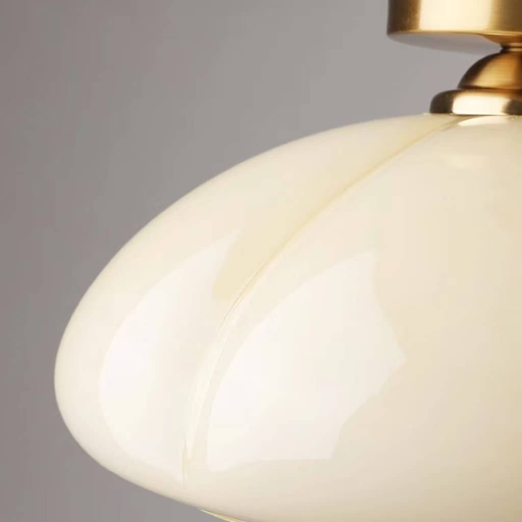 Nordic Bauhaus Pumpkin Glass Ceiling Light
