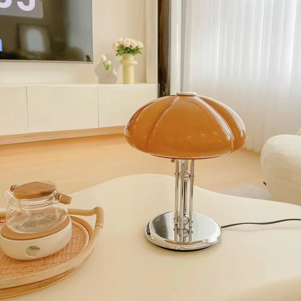 Nordic Bauhaus Pumpkin Glass Table Lamp