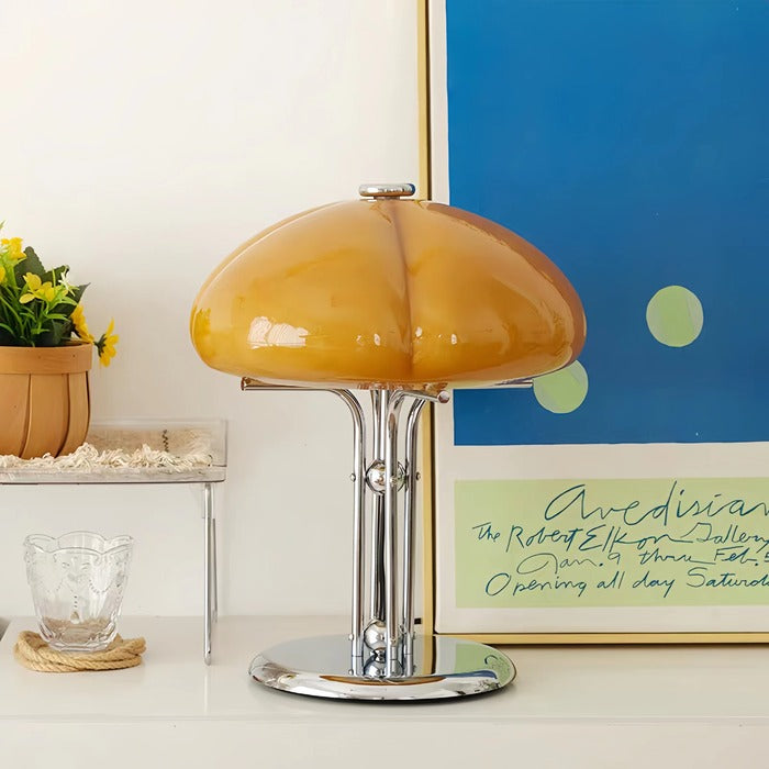 Nordic Bauhaus Pumpkin Glass Table Lamp