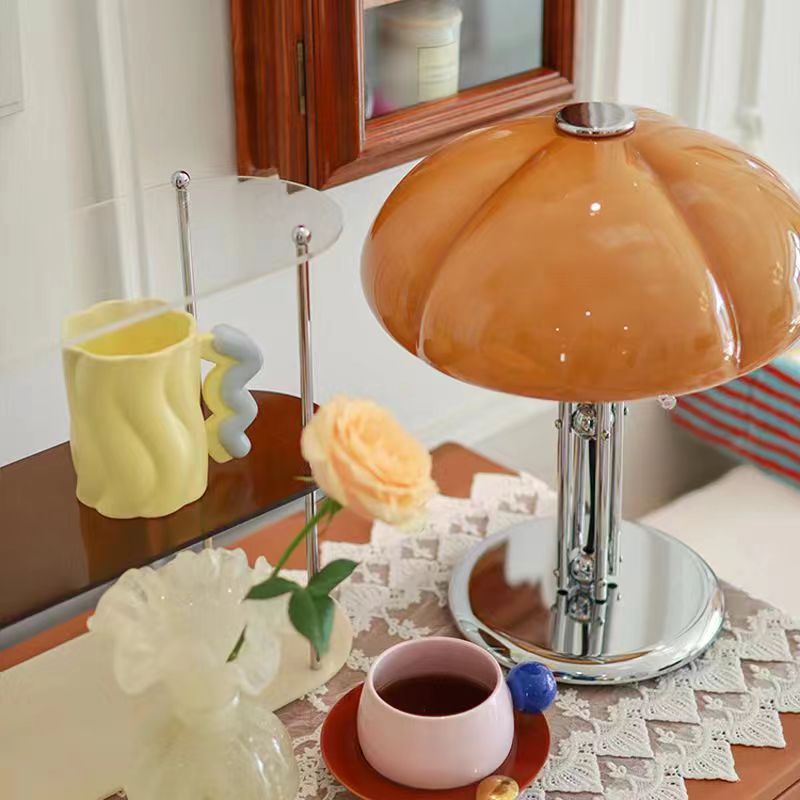 Nordic Bauhaus Pumpkin Glass Table Lamp