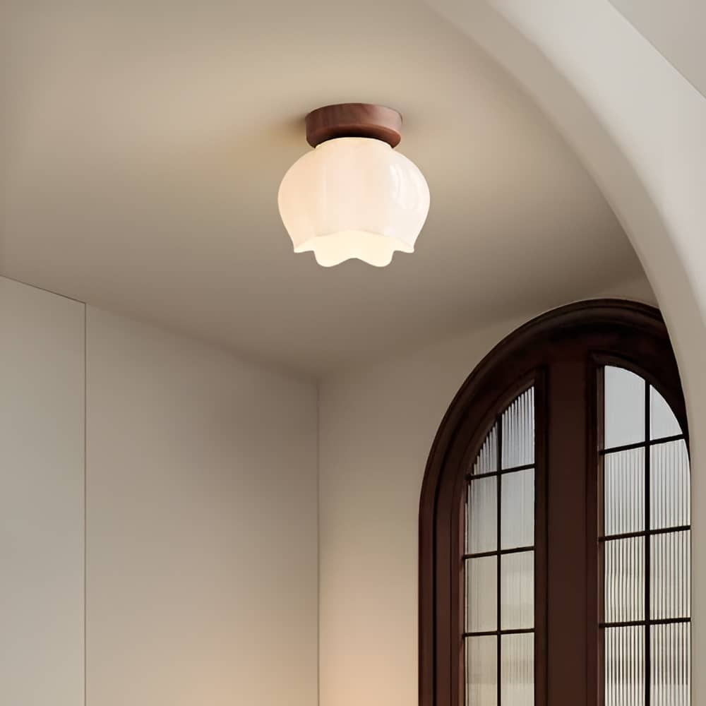 Nordic Glass Tulip Flower Ceiling Lamp