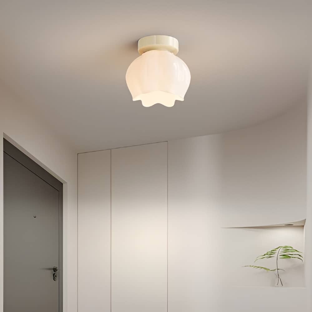 Nordic Glass Tulip Flower Ceiling Lamp