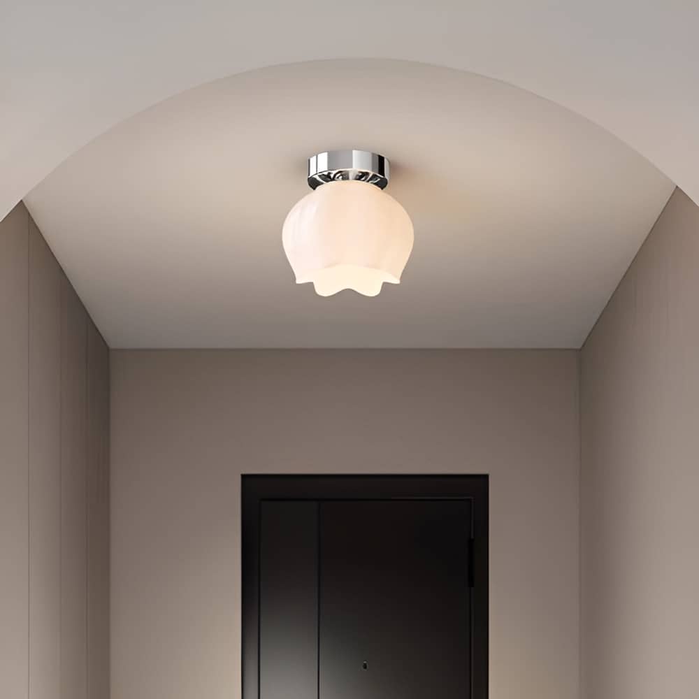 Nordic Glass Tulip Flower Ceiling Lamp